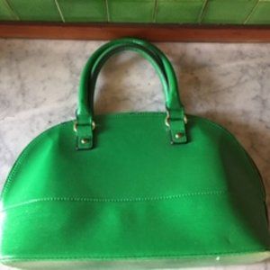 Anne Klein Bright Green Dome Leather Purse